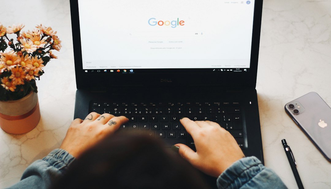 Laptop workspace for learning online courses and digital skills